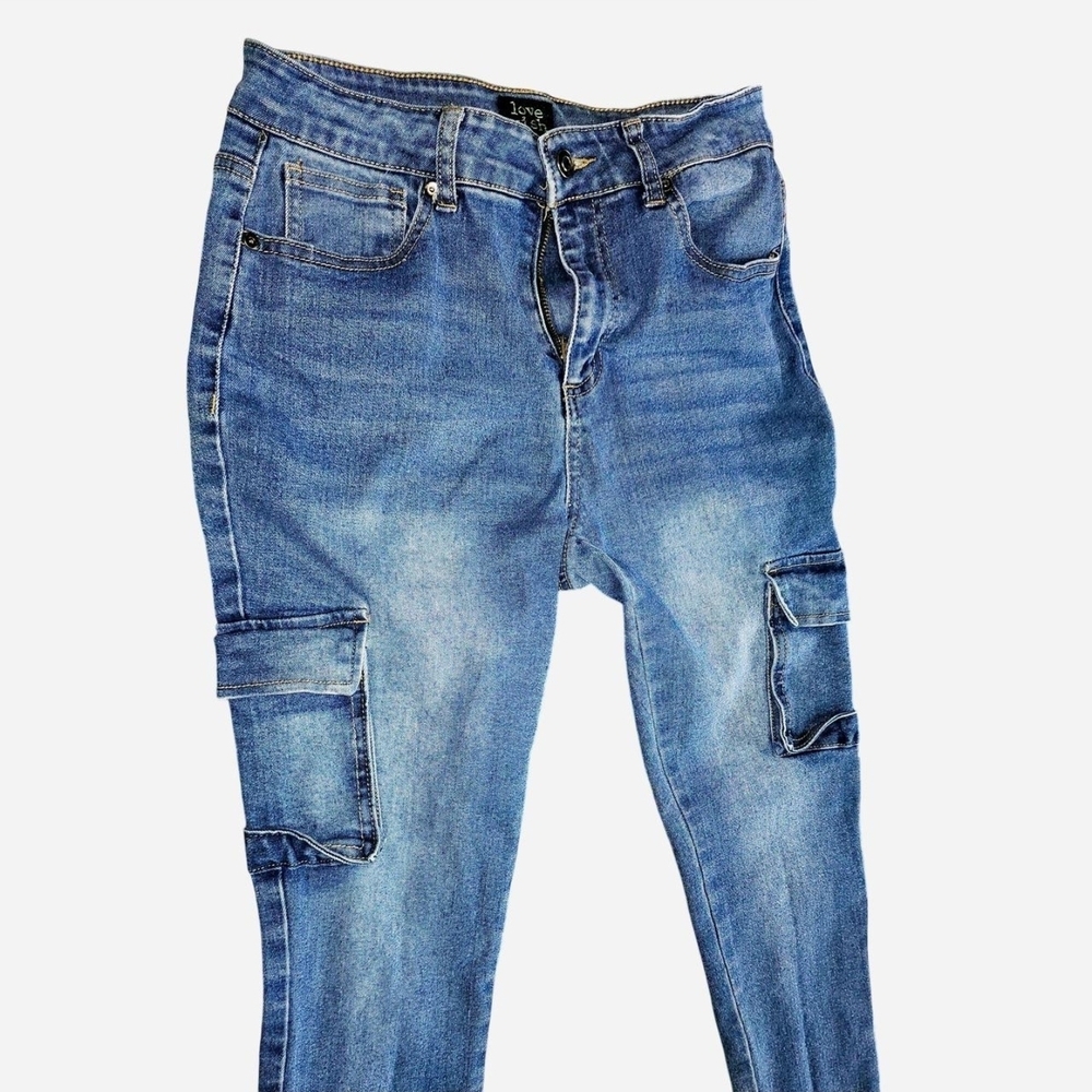 Women's Blue Cargo Slim Jeans - Unbranded - Picture 8 of 9